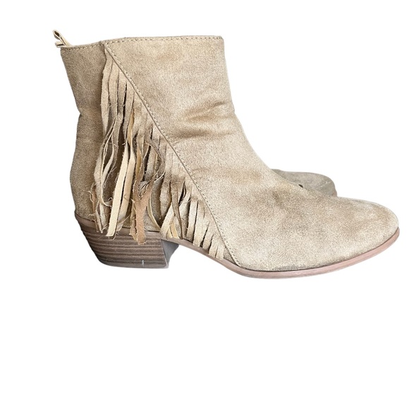 GAP Tan Suede Fringe Booties - Picture 6 of 10